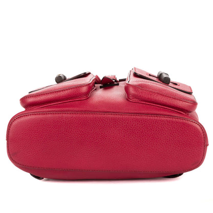 Gucci Large Bamboo Backpack Pink Spike Calfskin Leather — view 6