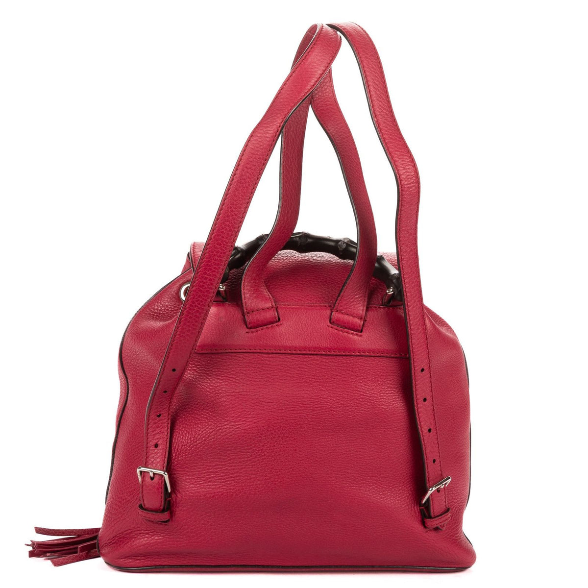 Gucci Large Bamboo Backpack Pink Spike Calfskin Leather — view 5