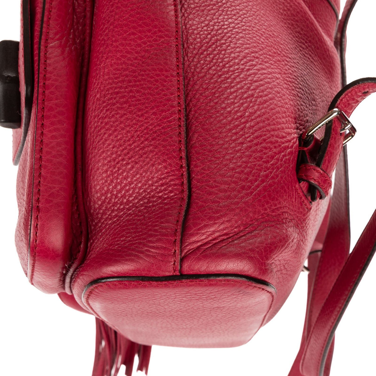 Gucci Large Bamboo Backpack Pink Spike Calfskin Leather — view 7