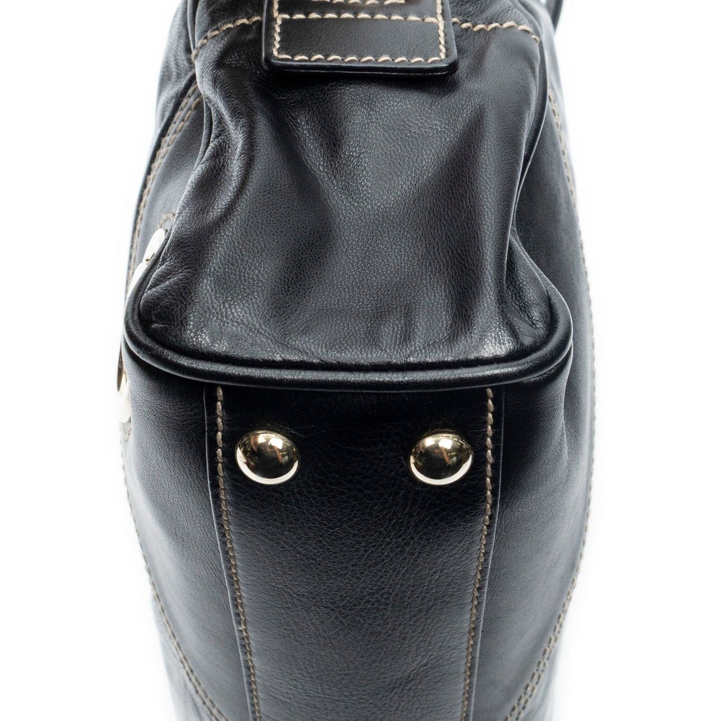 Gucci Brit Satchel Black Smooth Leather — view 7