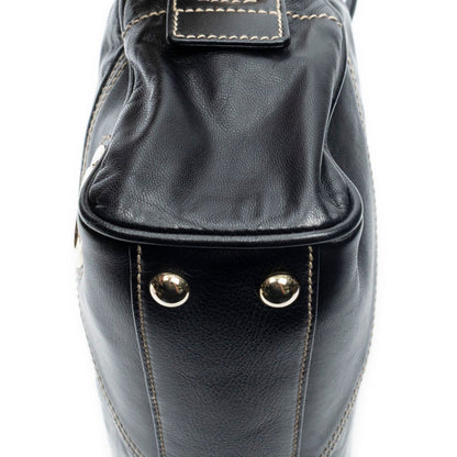 Gucci Brit Satchel Black Smooth Leather — view 7