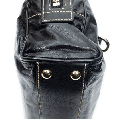 Gucci Brit Satchel Black Smooth Leather — view 8