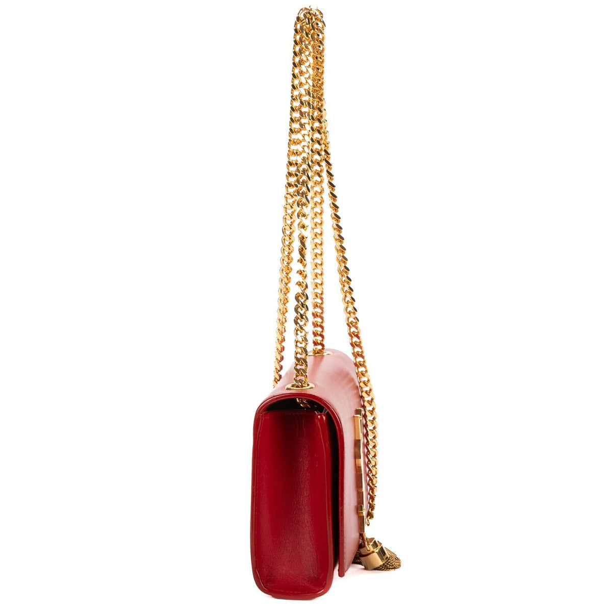 Saint Laurent Mini Tassel Kate Red Smooth Calfskin Shoulder Bag — view 4