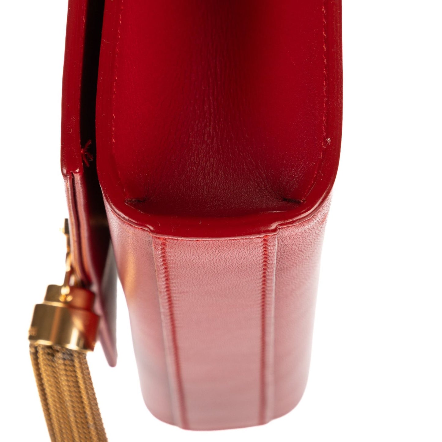 Saint Laurent Mini Tassel Kate Red Smooth Calfskin Shoulder Bag — view 7