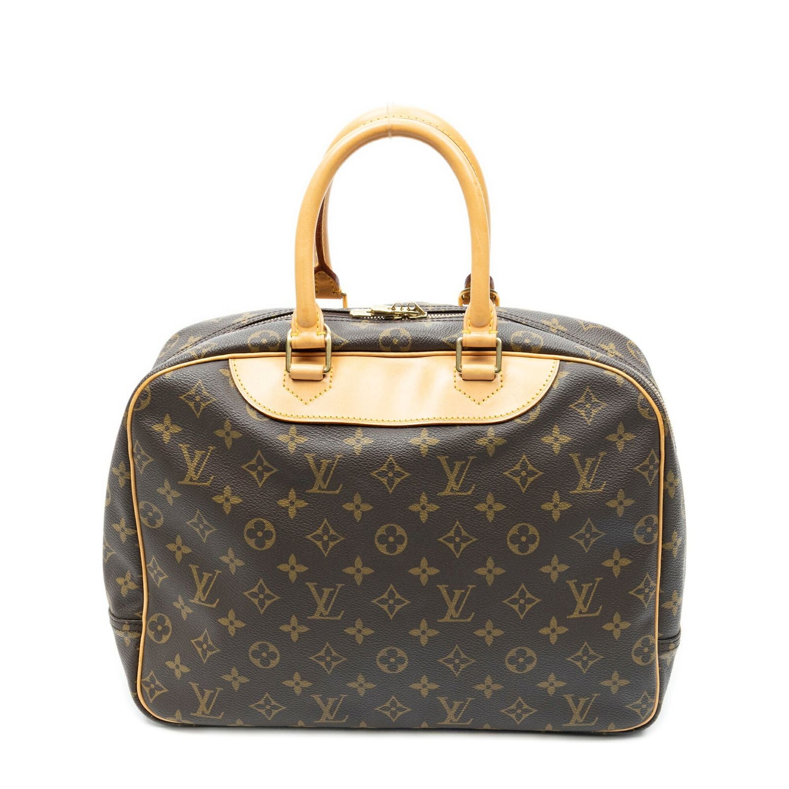 Louis Vuitton Deauville Brown Monogram Canvas Handbag — view 5