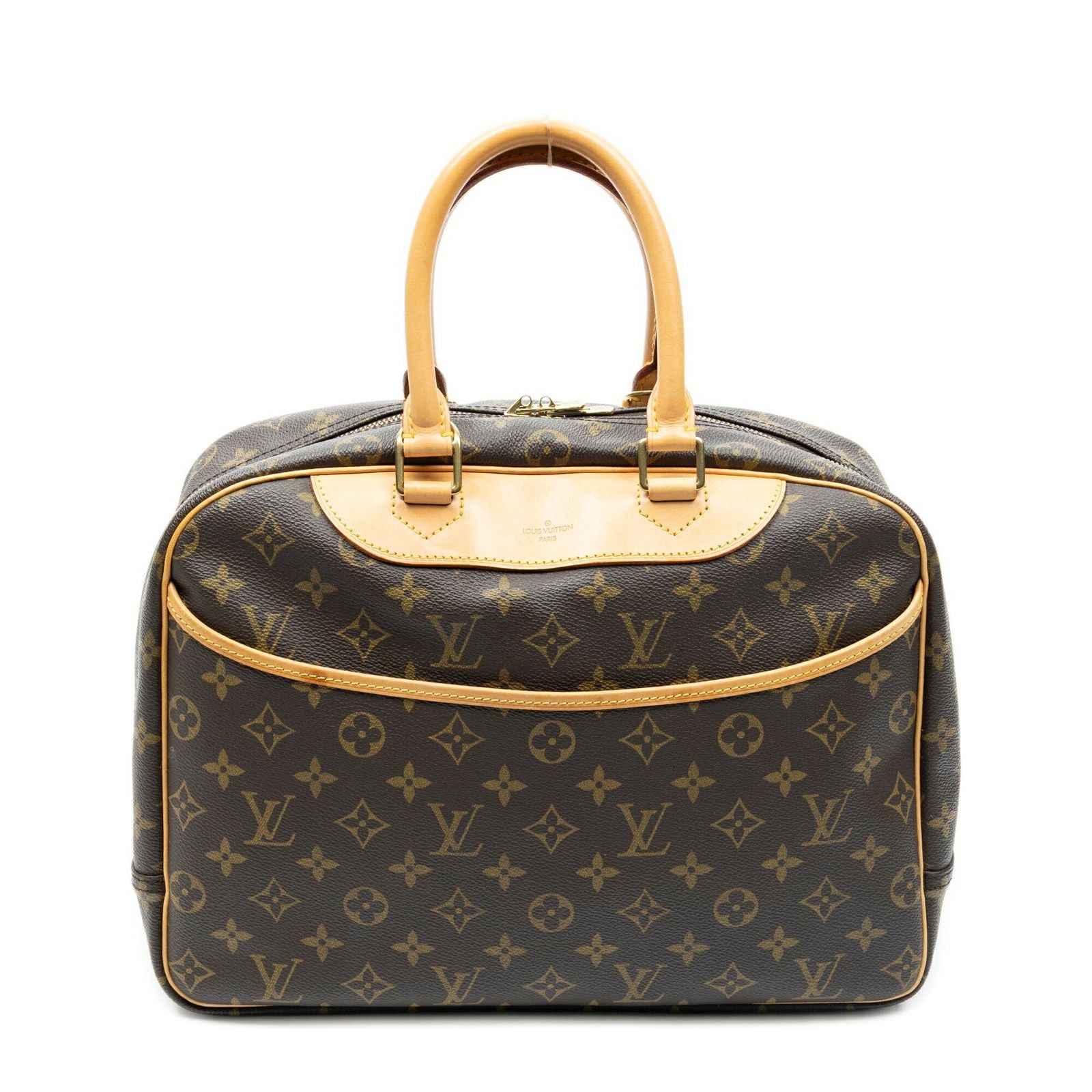 Louis Vuitton Deauville Brown Monogram Canvas Handbag