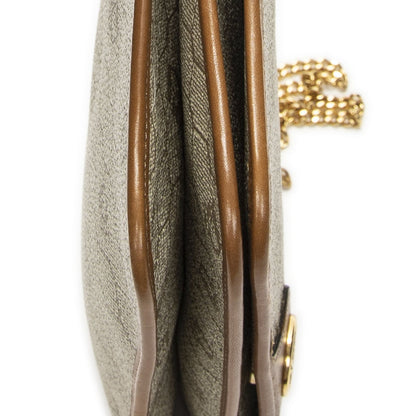 Dior Vintage Chain Flap Bag Beige Tan Honeycomb Canvas — view 7
