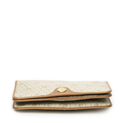 Dior Vintage Chain Flap Bag Beige Tan Honeycomb Canvas — view 6