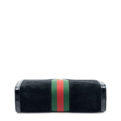 Gucci Small Web GG Ophidia Black Suede Leather Shoulder Bag — view 6