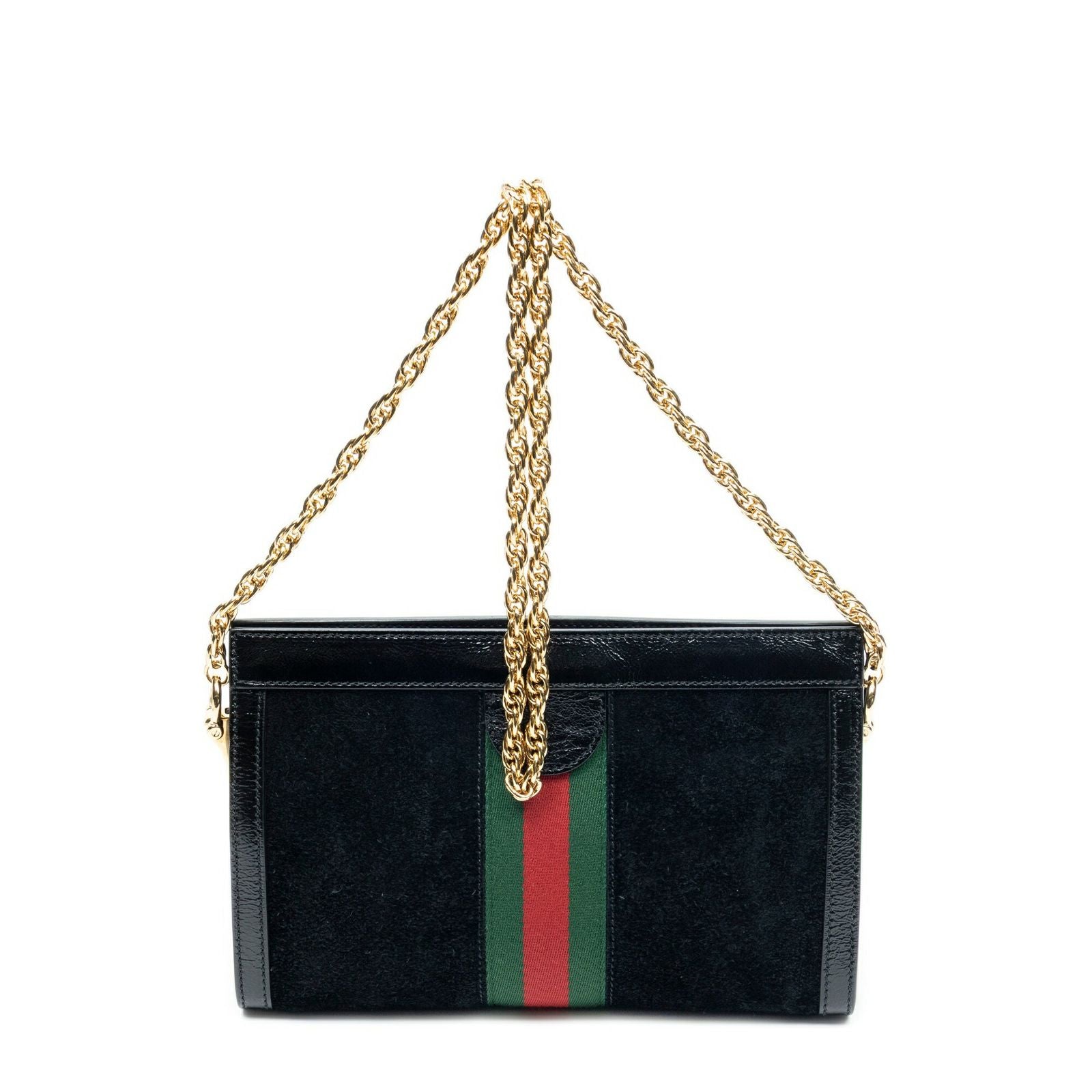 Gucci Small Web GG Ophidia Black Suede Leather Shoulder Bag — view 5