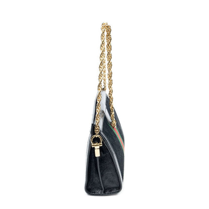 Gucci Small Web GG Ophidia Black Suede Leather Shoulder Bag — view 3