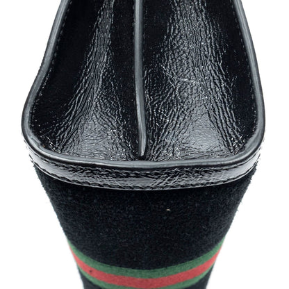 Gucci Small Web GG Ophidia Black Suede Leather Shoulder Bag — view 7