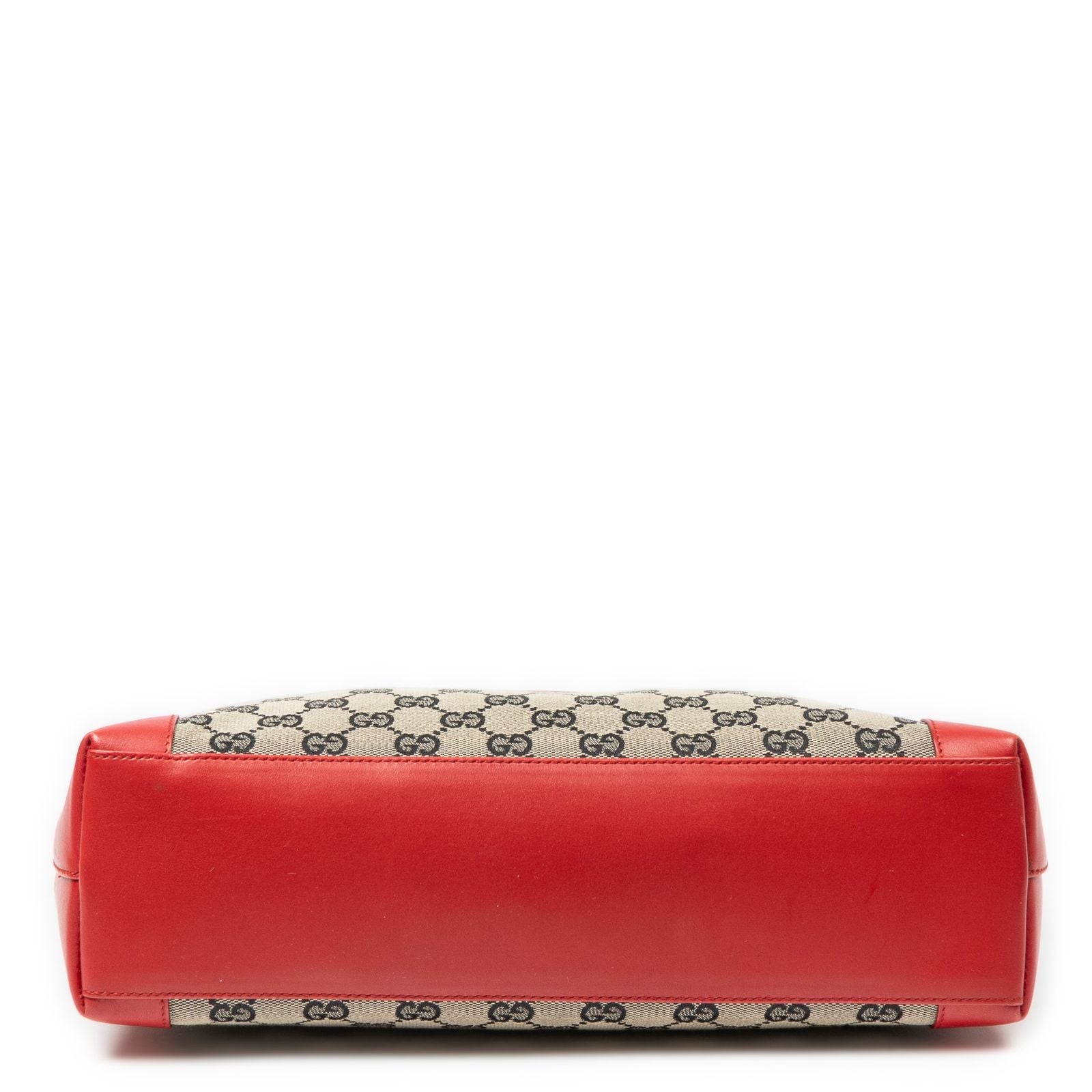 Gucci Zip Shopping Tote Red Black Beige GG Canvas — view 6