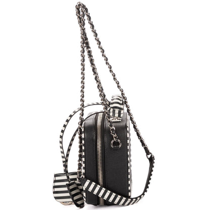 Chanel Small CC Filigree Vanity Case Bag Black White Quilted Cavalli Lambskin — view 3