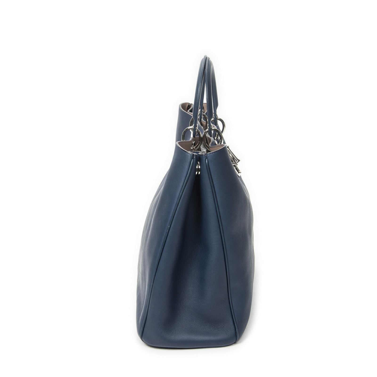 Dior Large Diorissimo Tote Blue Calfskin Leather — view 4