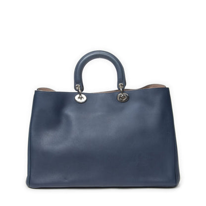 Dior Large Diorissimo Tote Blue Calfskin Leather — view 5