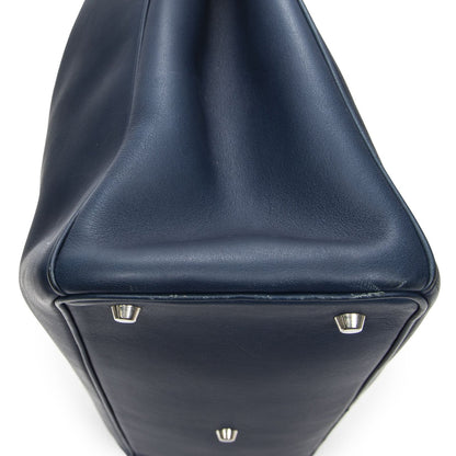 Dior Large Diorissimo Tote Blue Calfskin Leather — view 8