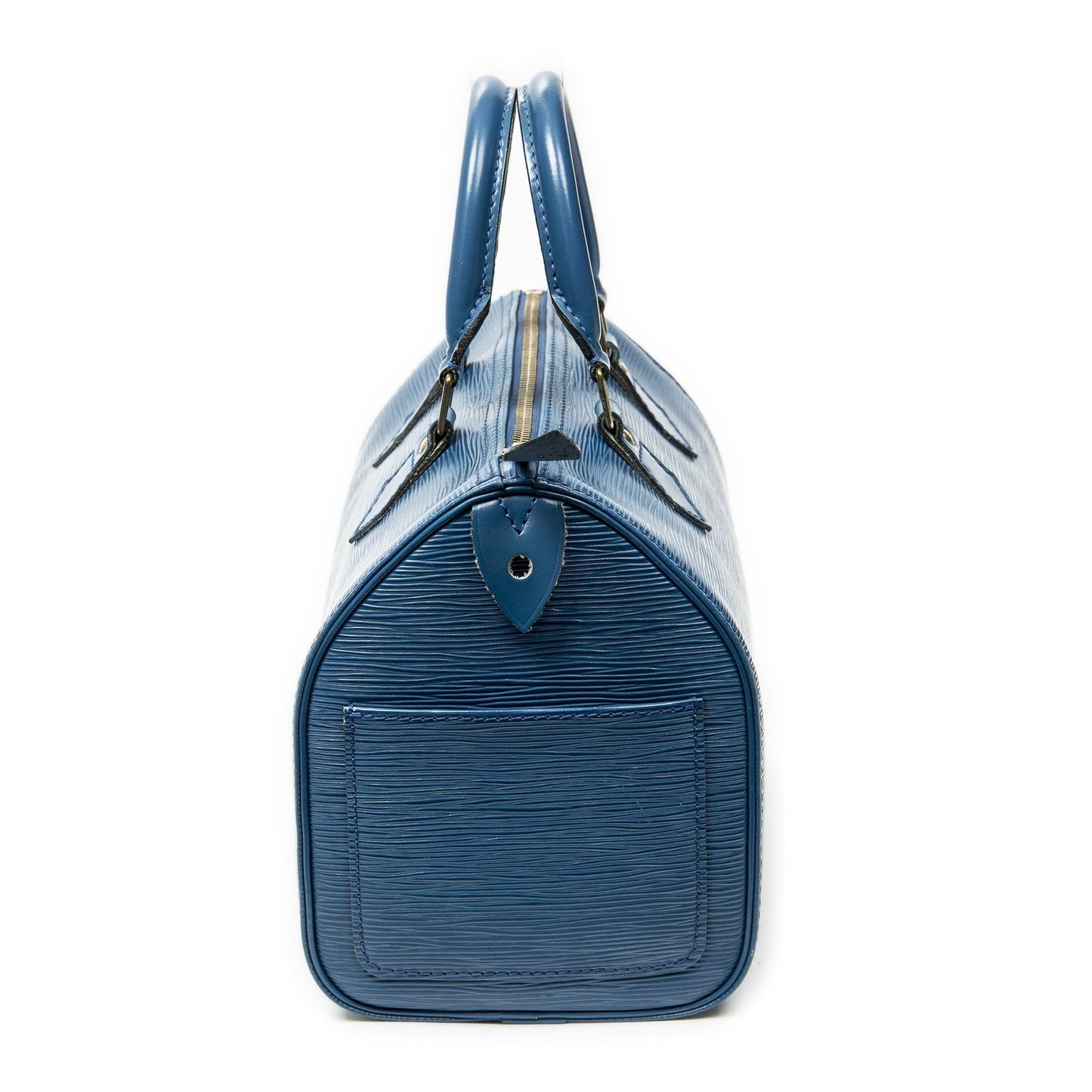 Louis Vuitton Speedy Blue Epi Handbag — view 3
