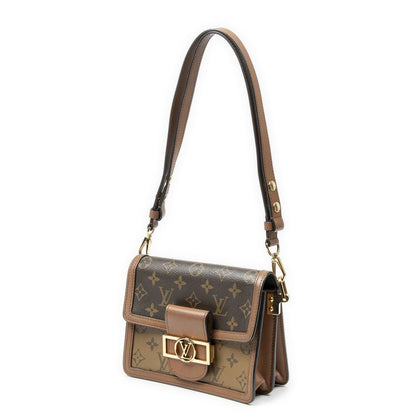 Louis Vuitton Mini Dauphine Brown Monogram Vernis Shoulder Bag — view 2