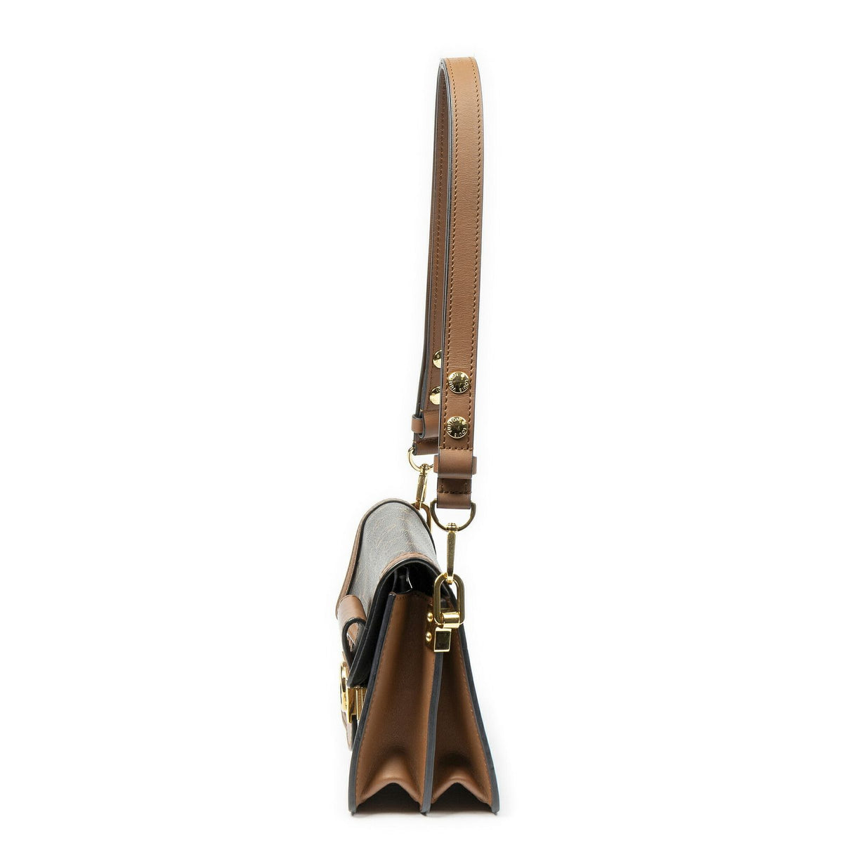 Louis Vuitton Mini Dauphine Brown Monogram Vernis Shoulder Bag — view 3