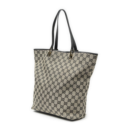 Gucci Vertical Tote Black Beige GG Canvas — view 2