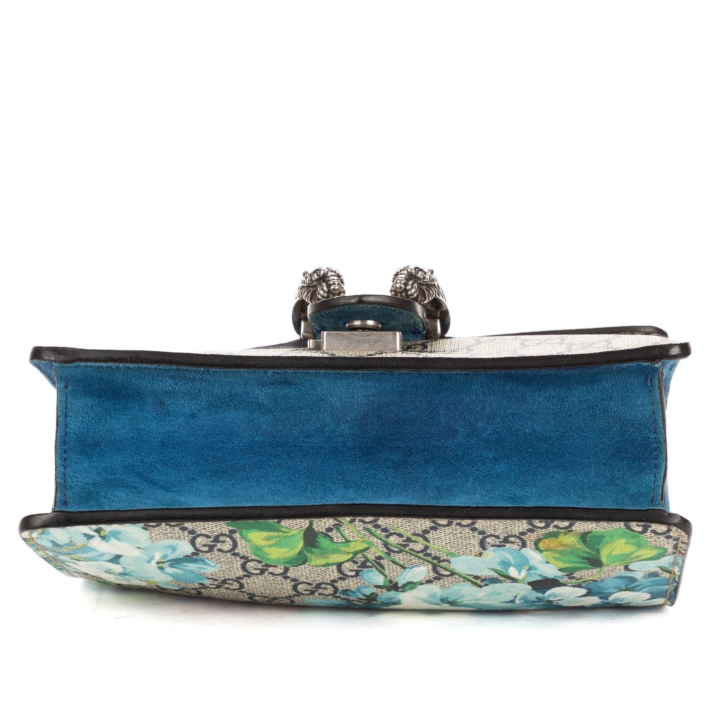 Gucci Medium Floral Dionysus Chain Crossbody Beige Blue Print Supreme Canvas — view 6
