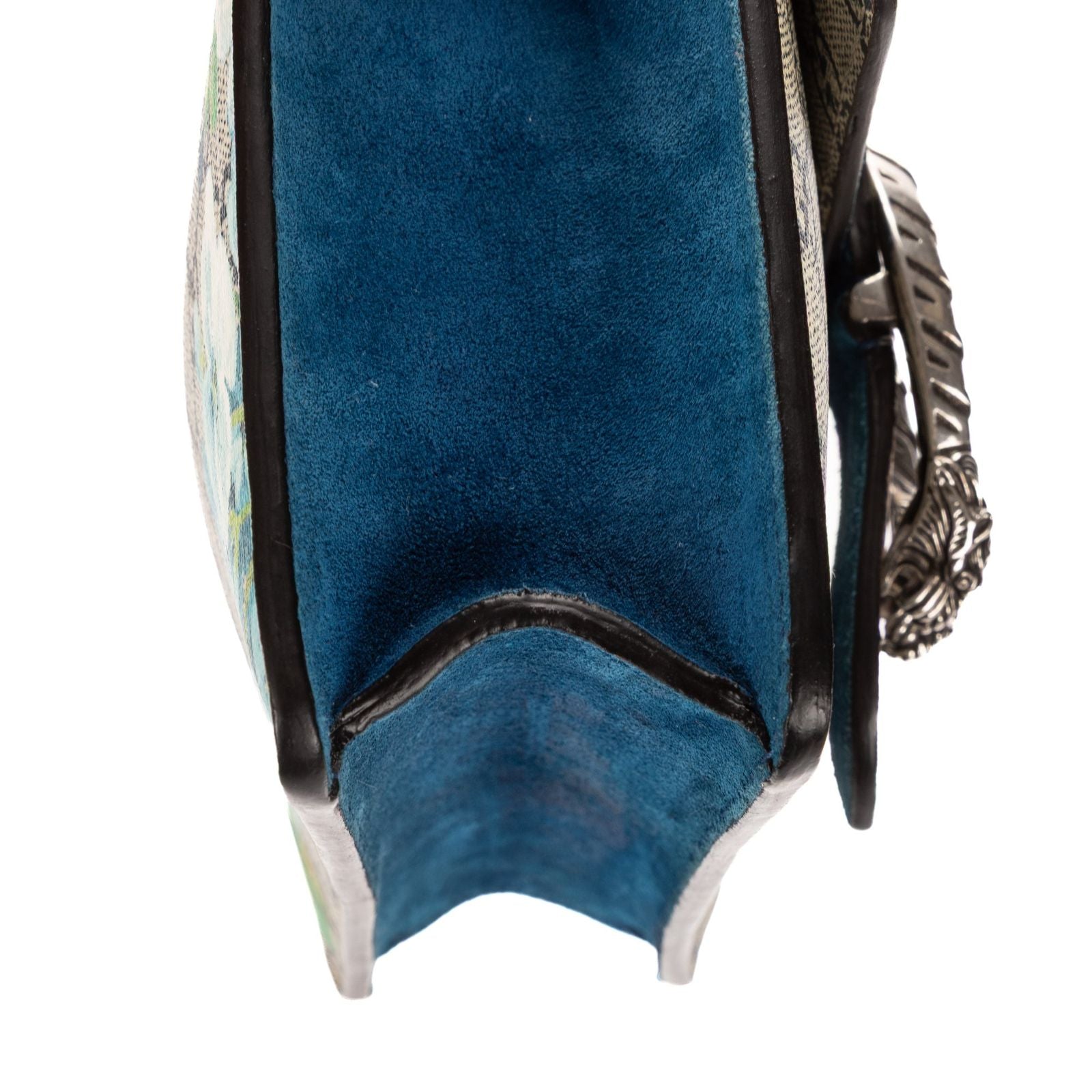 Gucci Medium Floral Dionysus Chain Crossbody Beige Blue Print Supreme Canvas — view 8