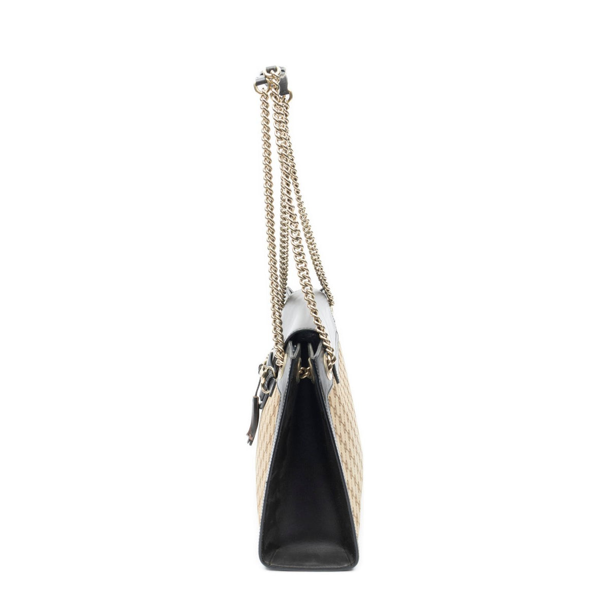 Gucci Large Emily Chain Brown Beige GG Canvas Shoulder Bag — view 3