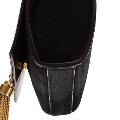 Saint Laurent Kate Tassel Black Suede Leather Shoulder Bag — view 7