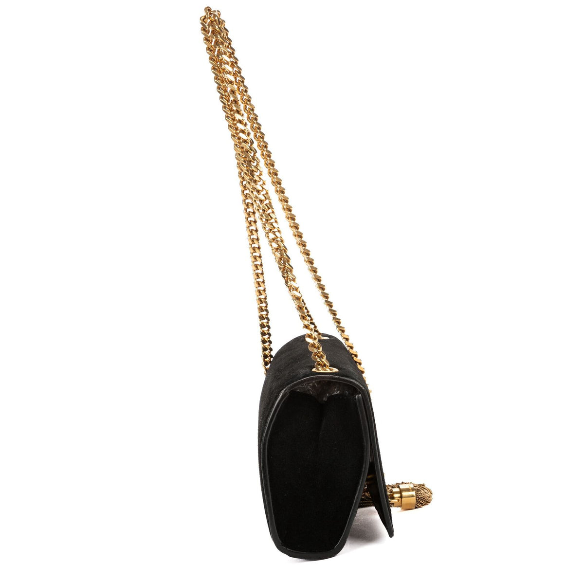 Saint Laurent Kate Tassel Black Suede Leather Shoulder Bag — view 4
