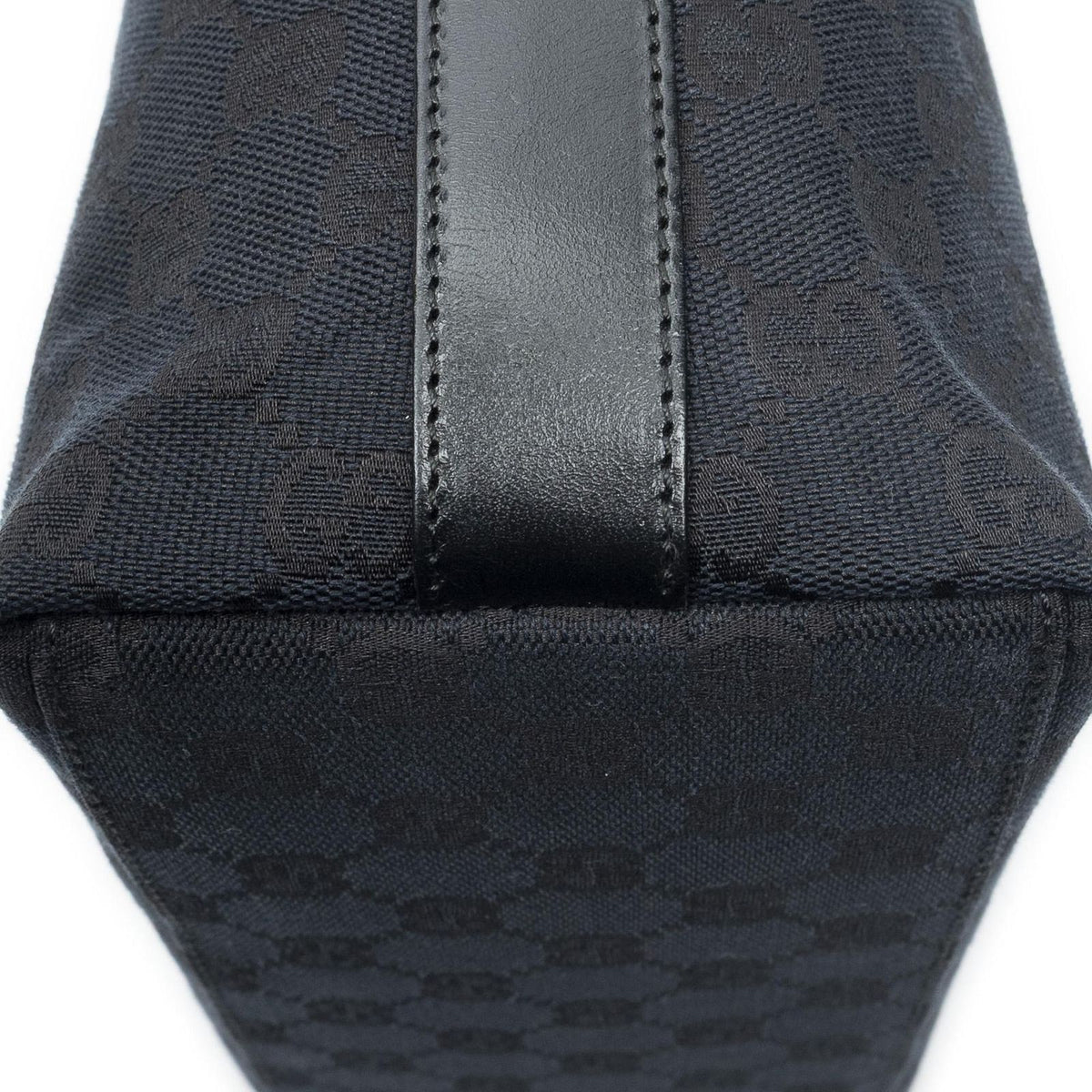 Gucci Vintage Mini Zip Hobo Black GG Canvas — view 7