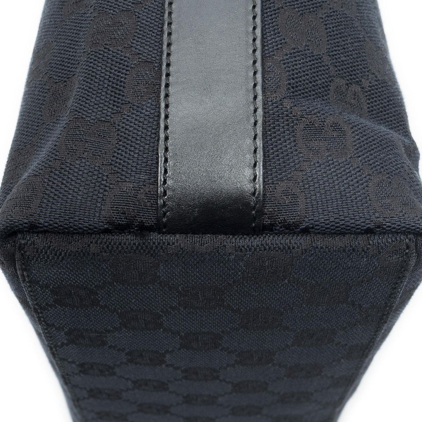 Gucci Vintage Mini Zip Hobo Black GG Canvas — view 8