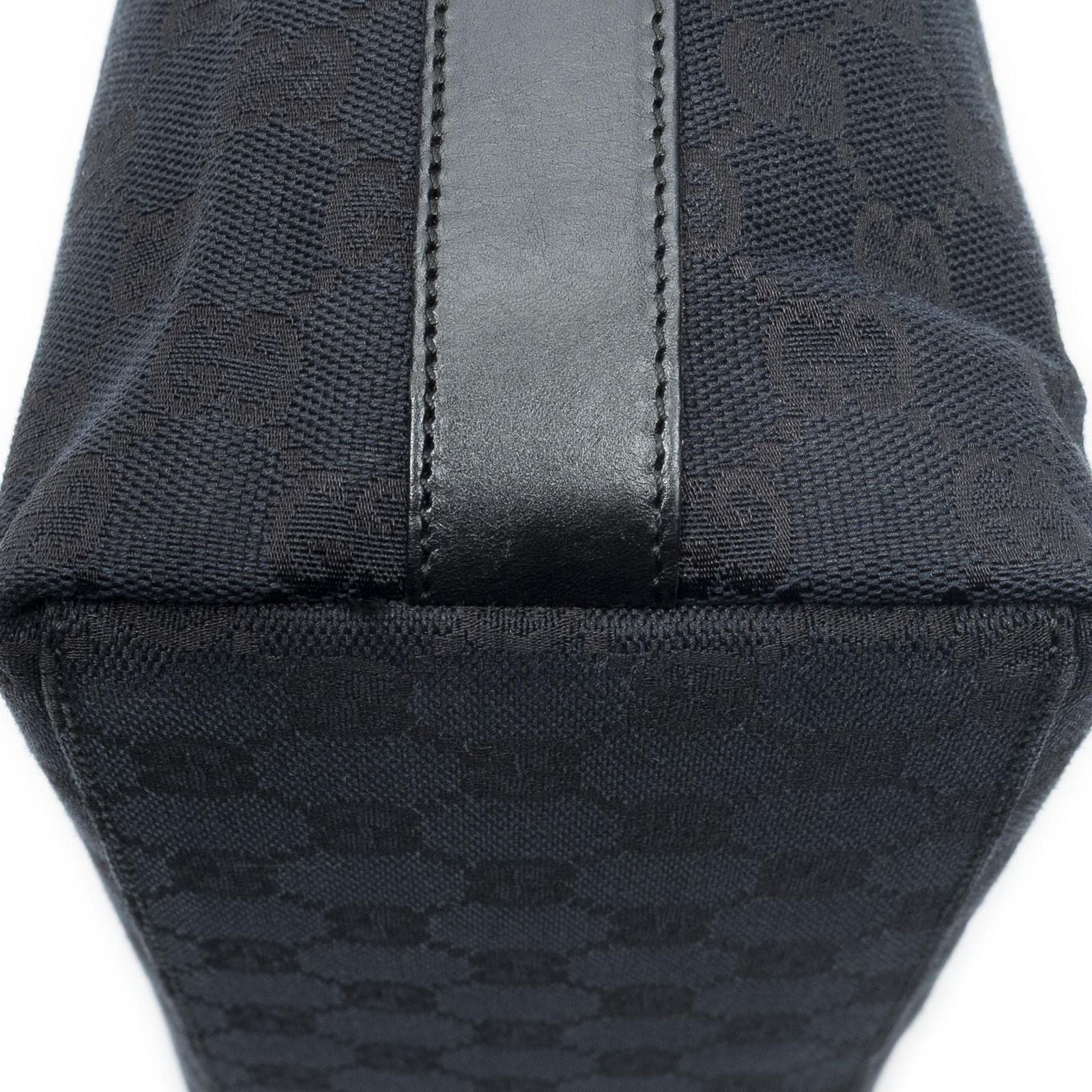 Gucci Vintage Mini Zip Hobo Black GG Canvas — view 8