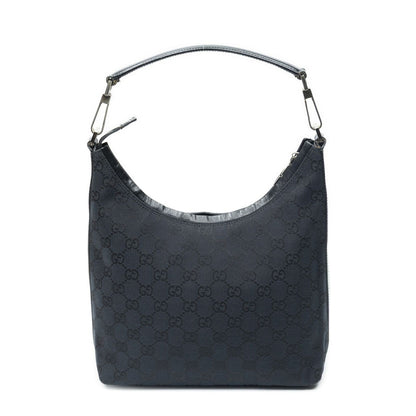 Gucci Vintage Mini Zip Hobo Black GG Canvas — view 5