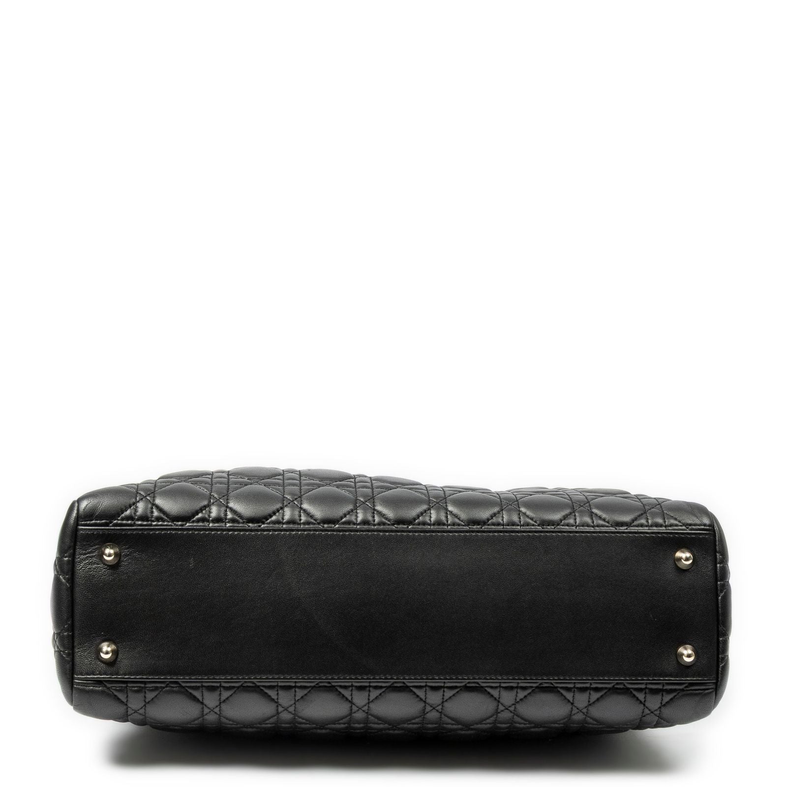 Dior Large Soft Lady Dior Tote Black Kanaj Lambskin Leather — view 6