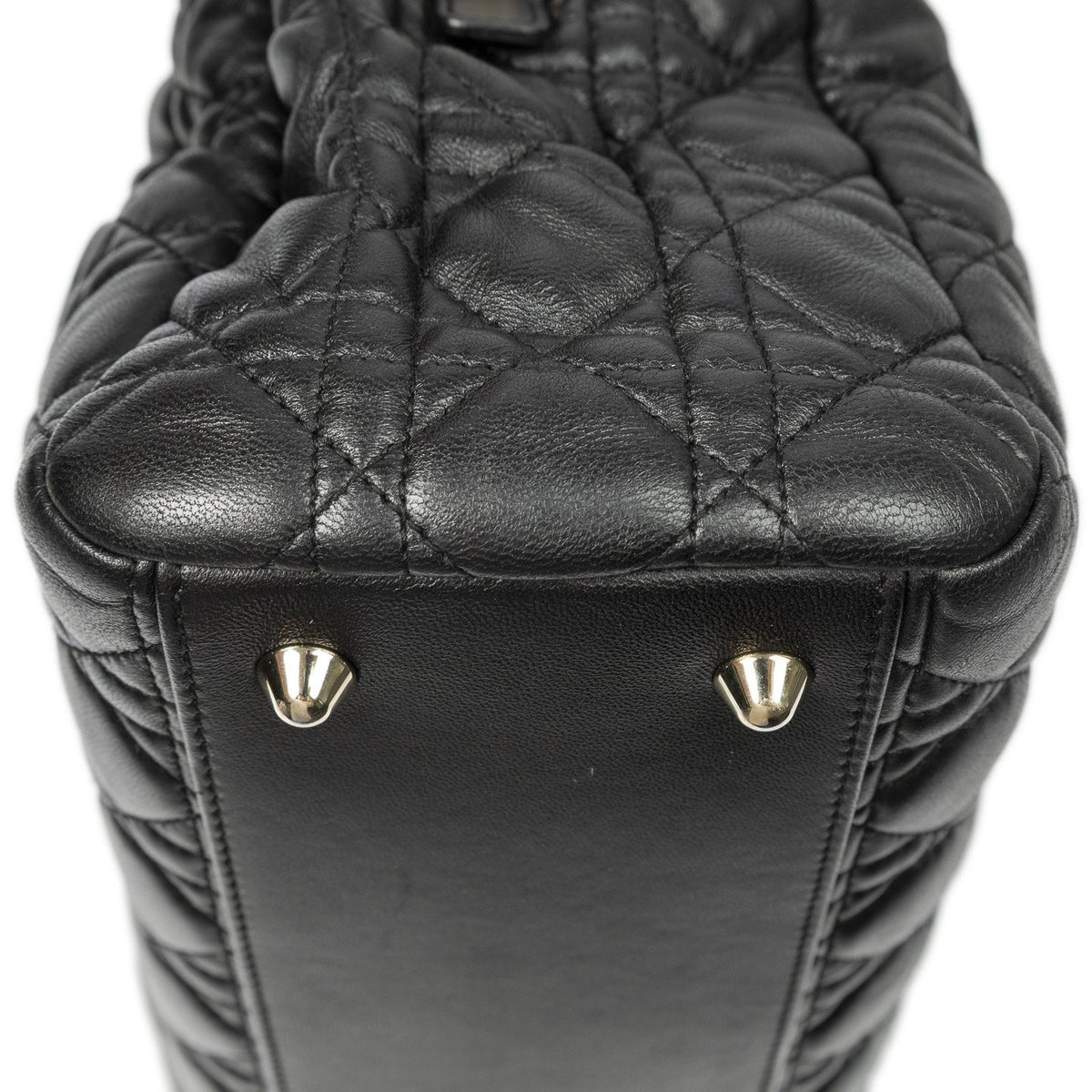 Dior Large Soft Lady Dior Tote Black Kanaj Lambskin Leather — view 7