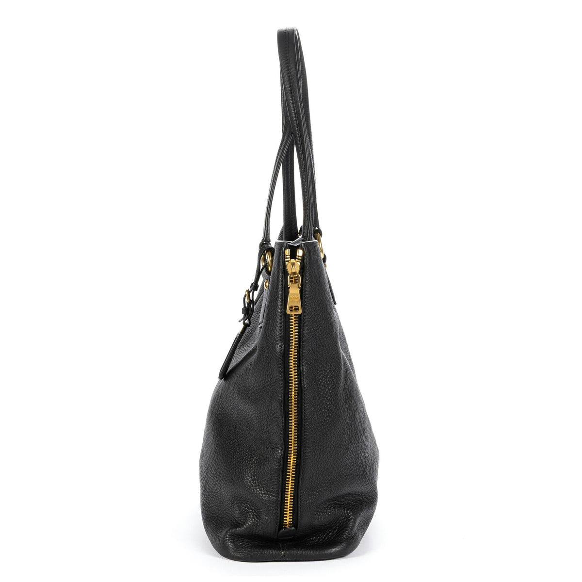 Prada 2-Way Tote Black Vitello Daino — view 3