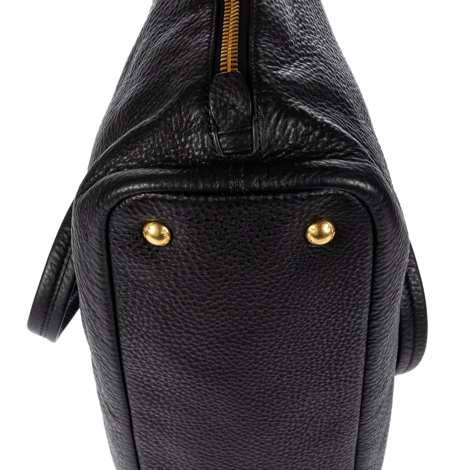 Prada 2-Way Tote Black Vitello Daino — view 7