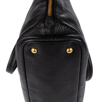 Prada 2-Way Tote Black Vitello Daino — view 7