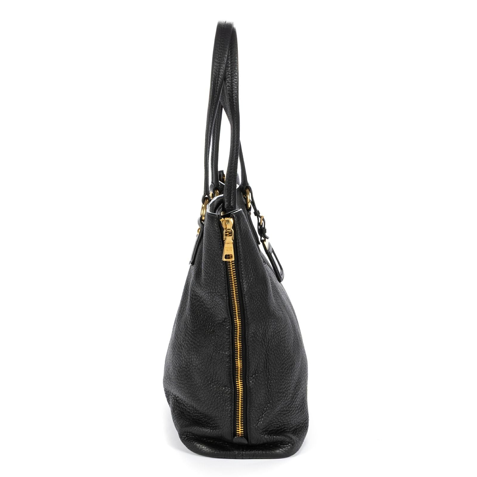 Prada 2-Way Tote Black Vitello Daino — view 4