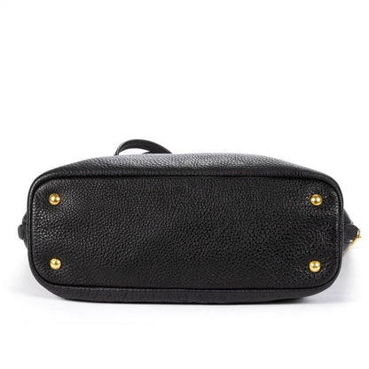 Prada 2-Way Tote Black Vitello Daino — view 6