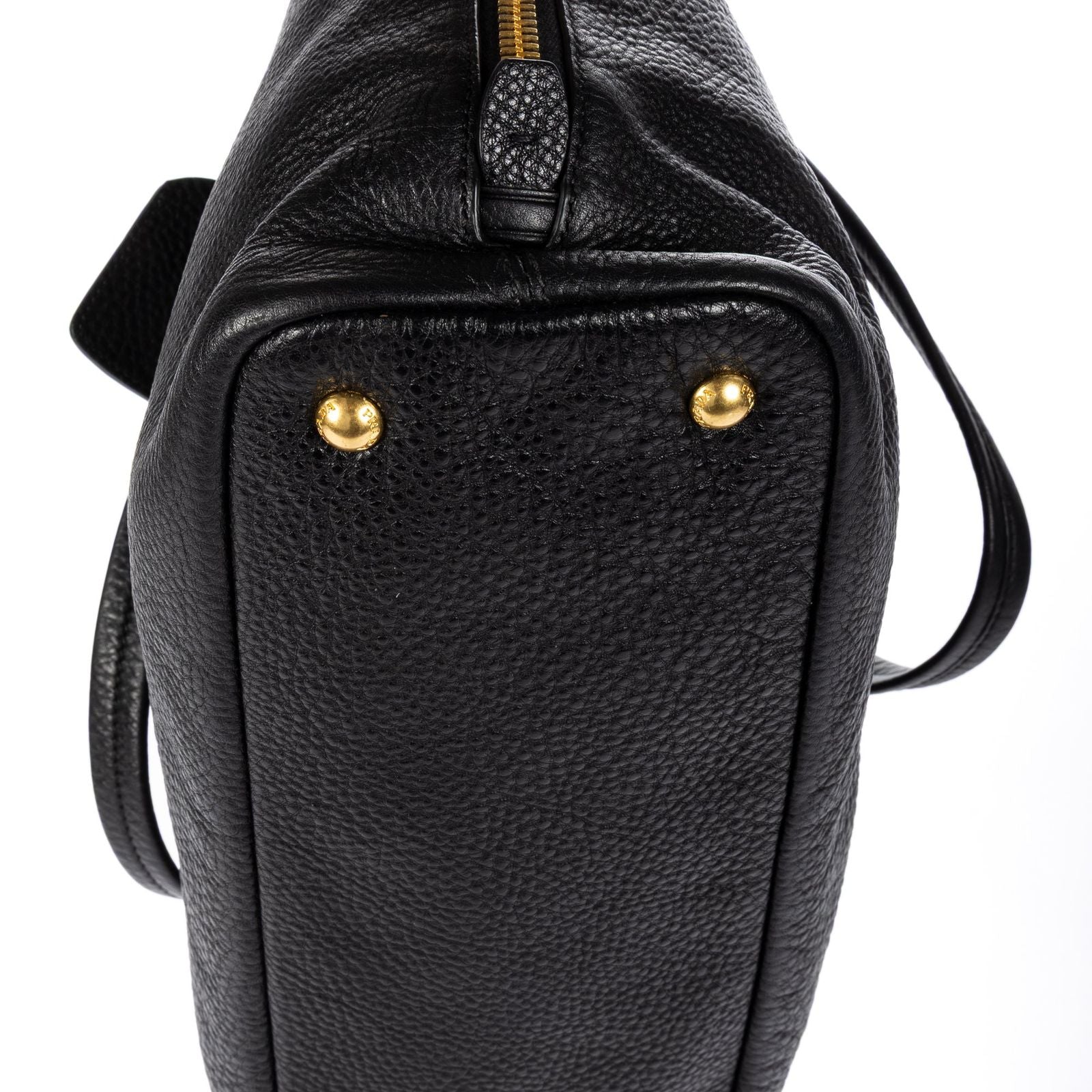 Prada 2-Way Tote Black Vitello Daino — view 8