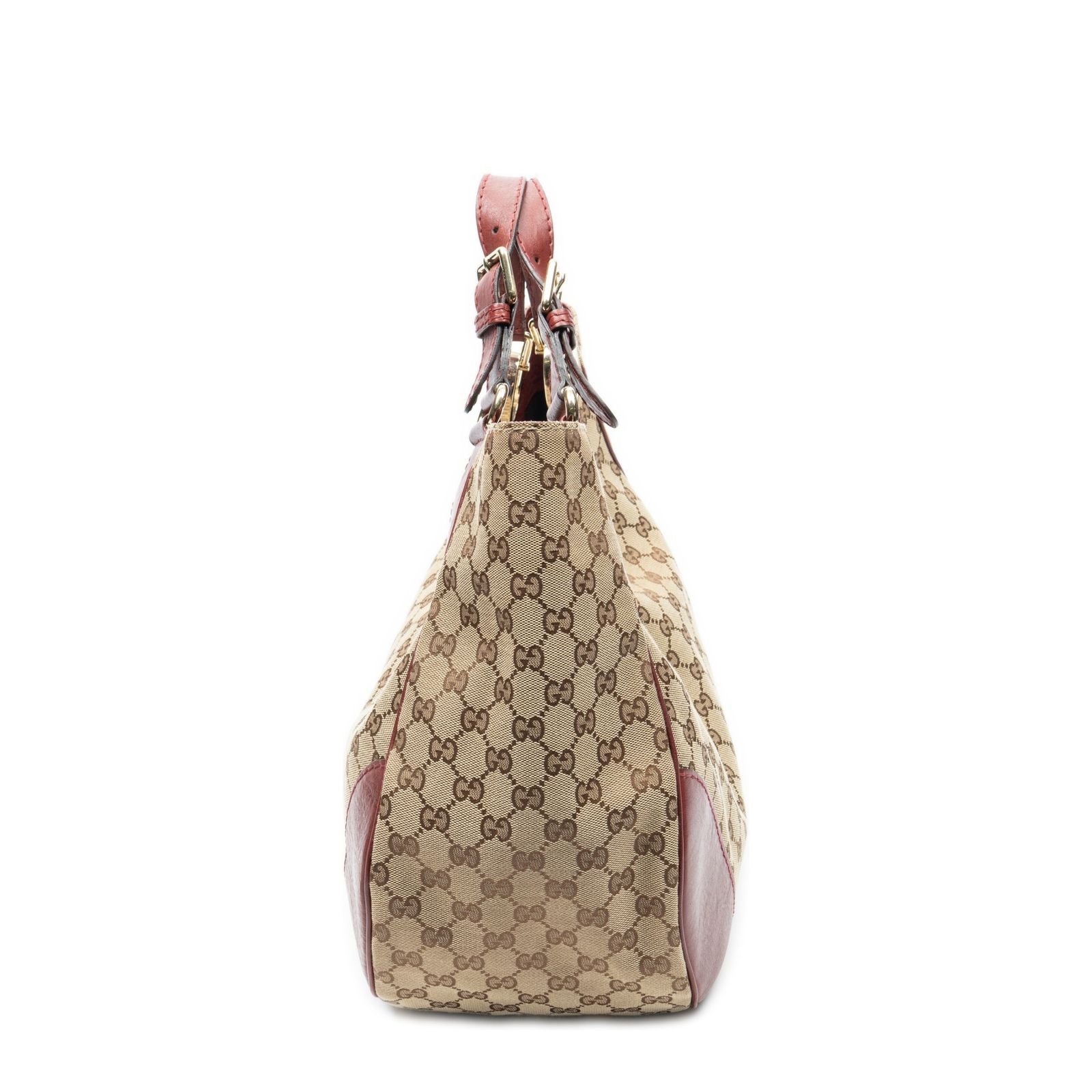 Gucci Charlotte Tote Red Beige GG Canvas — view 4