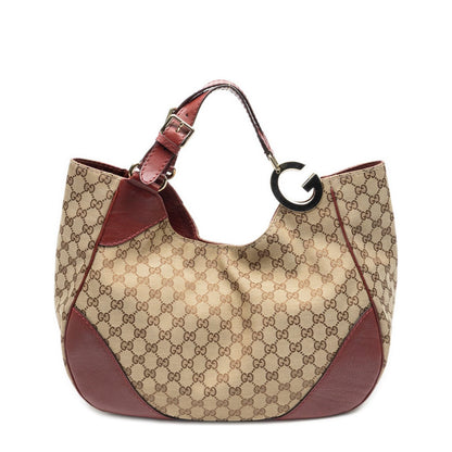 Gucci Charlotte Tote Red Beige GG Canvas