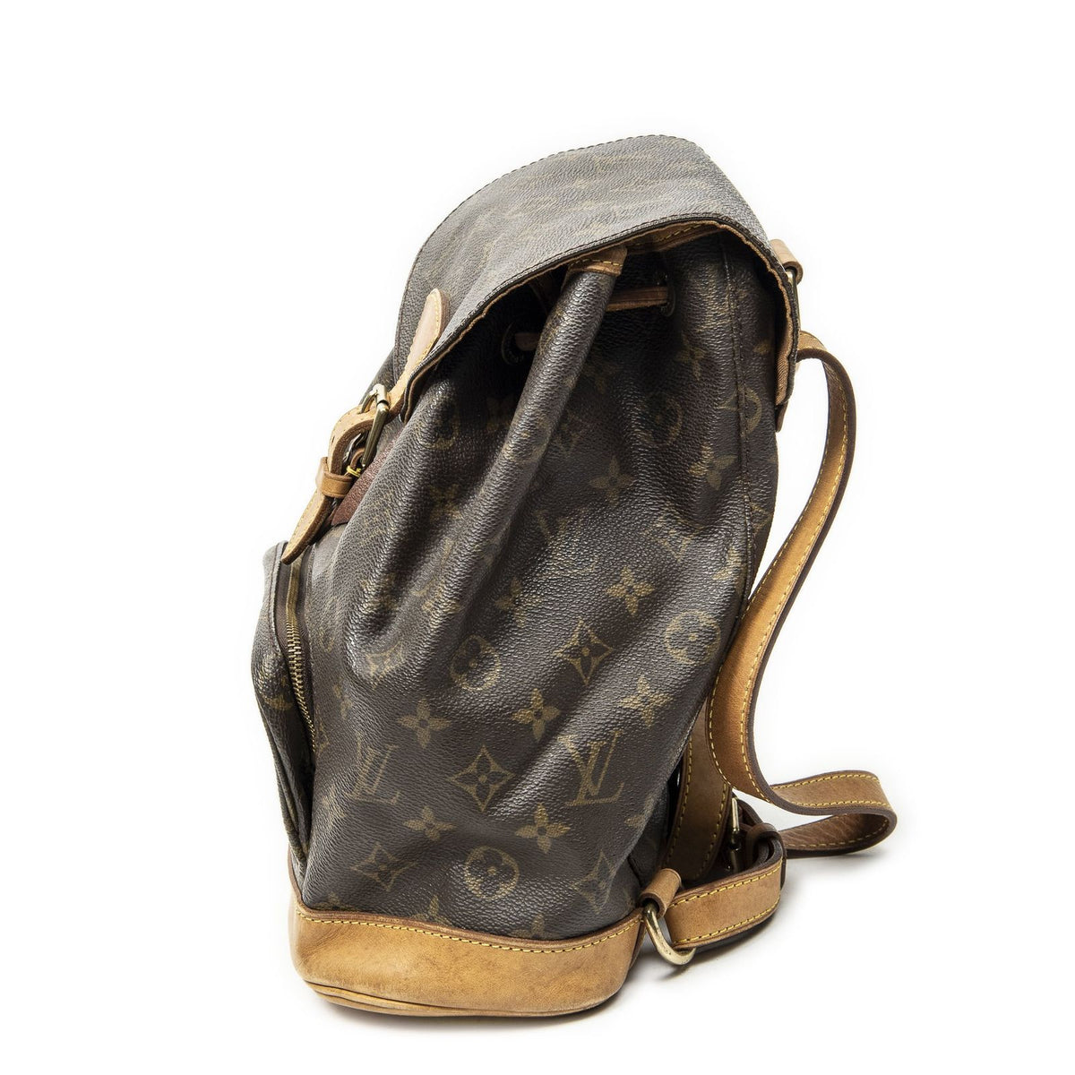 Louis Vuitton Montsouris Brown Monogram Canvas Backpack — view 3
