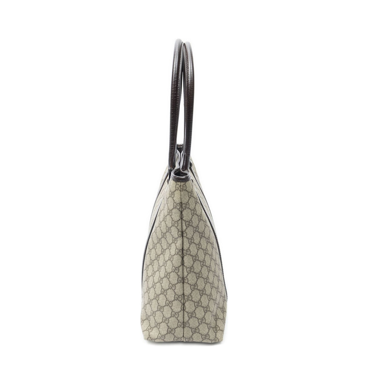 Gucci Large Open Tote Beige Brown GG Canvas — view 3