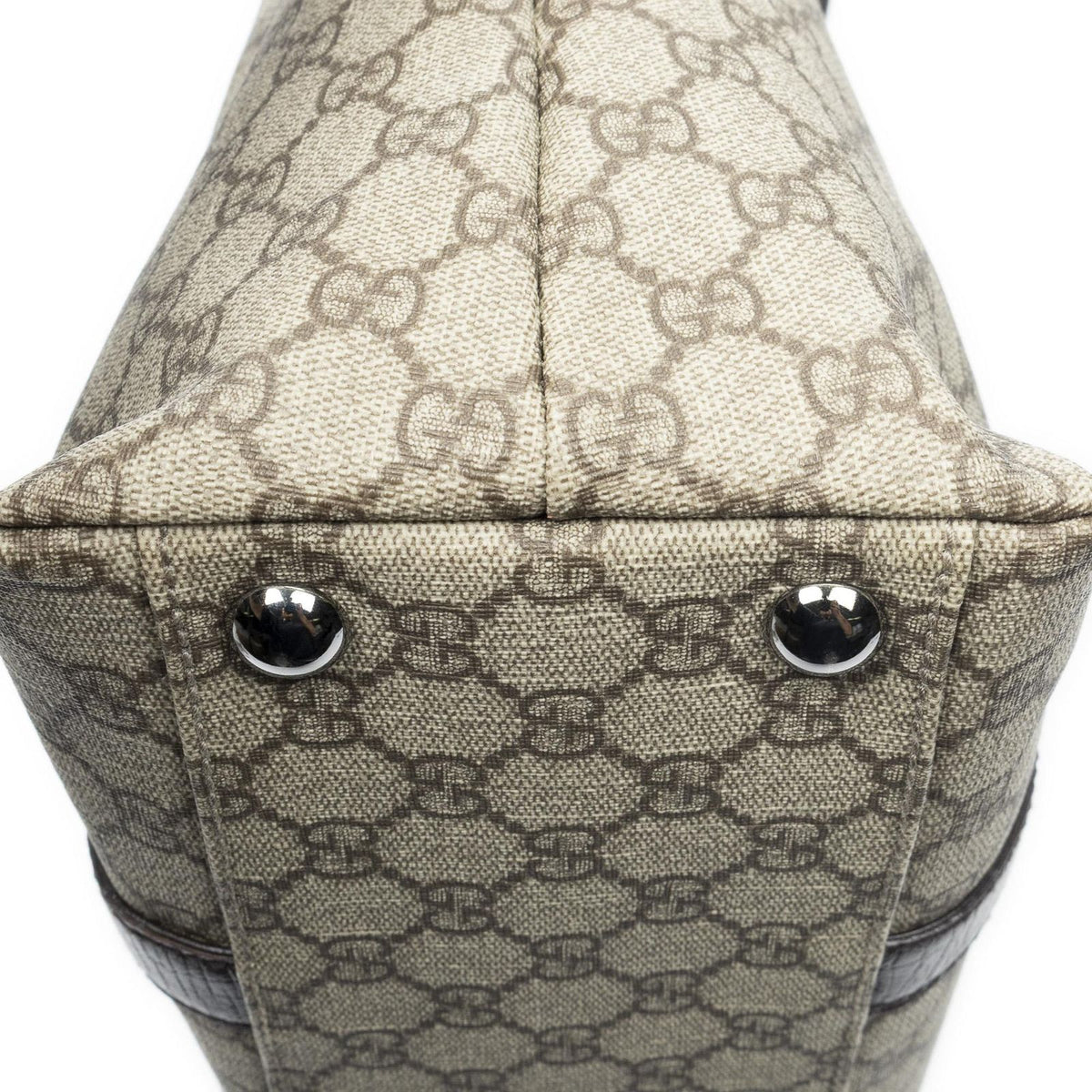 Gucci Large Open Tote Beige Brown GG Canvas — view 7