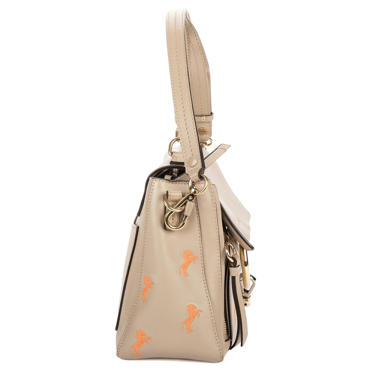 Prada Large Double Zip Galleria Tote Light Blue Saffiano Leather — view 3