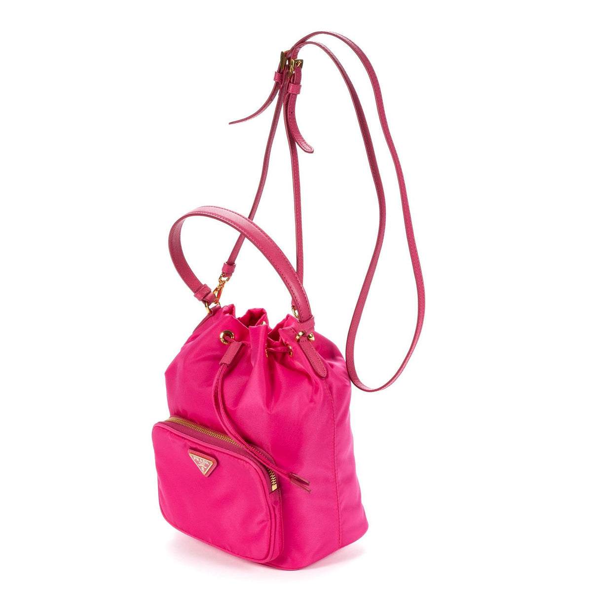 Prada Re-Nylon Duet Bucket Bag Pink Nylon — view 2