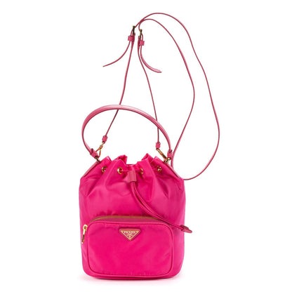Prada Re-Nylon Duet Bucket Bag Pink Nylon